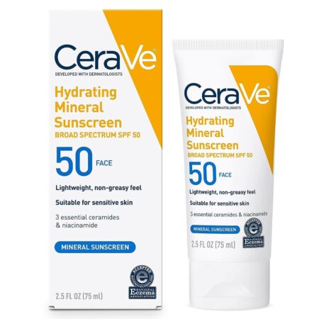 CeraVe Hydrating Mineral Sunscreen 50 Face 75ml