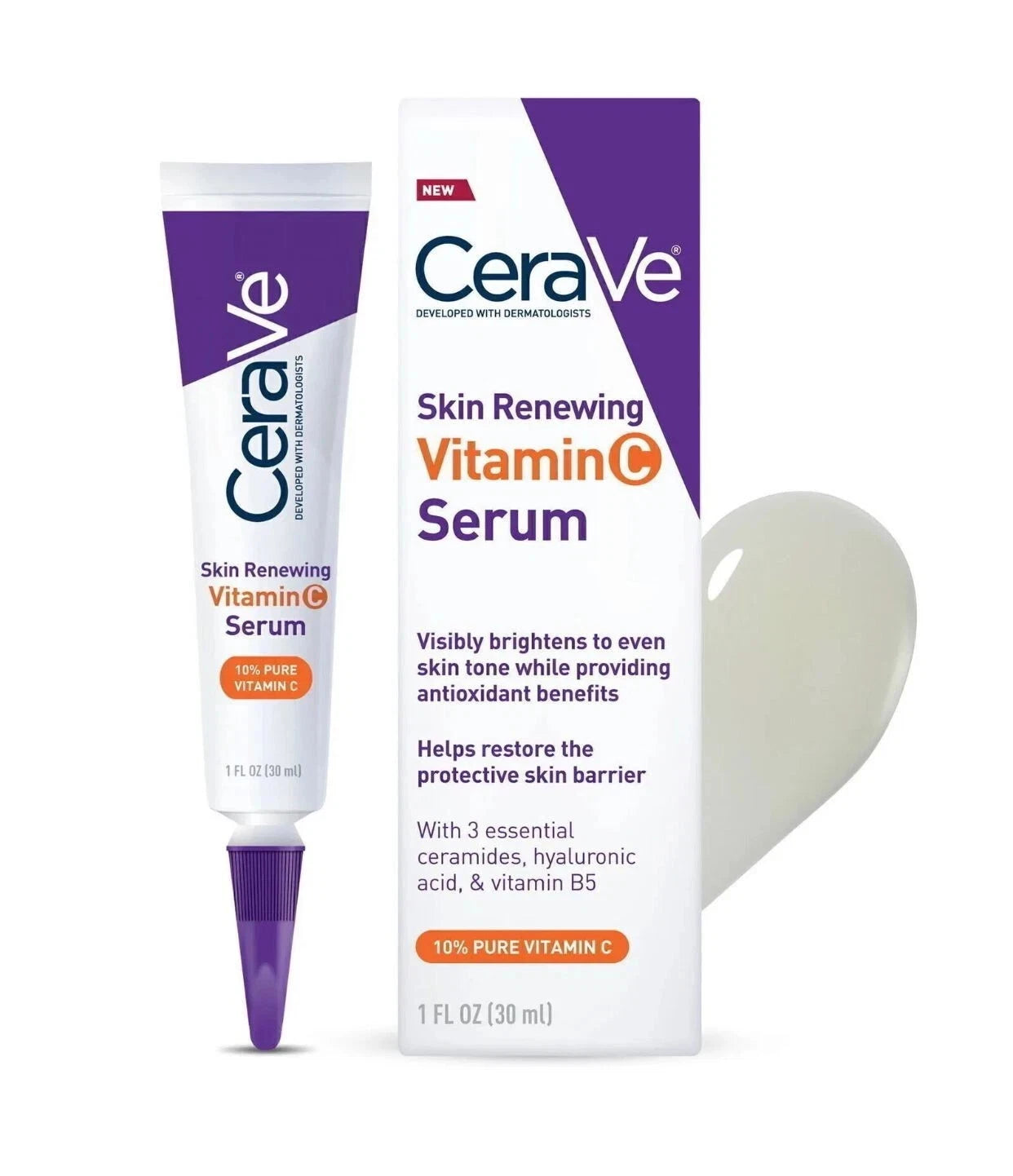 CeraVe Skin Renewing Vitamin C Serum 30ml (10% Pure Vitamin C)