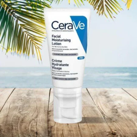 CeraVe PM Daily Facial Moisturiser Lotion for Normal to Dry Skin 52ml - Pack of 2