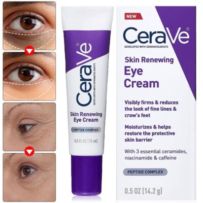 CeraVe Skin Renewing Anti-Aging Eye Cream 14.2g (Wrinkles & Fine Lines) - Image 3
