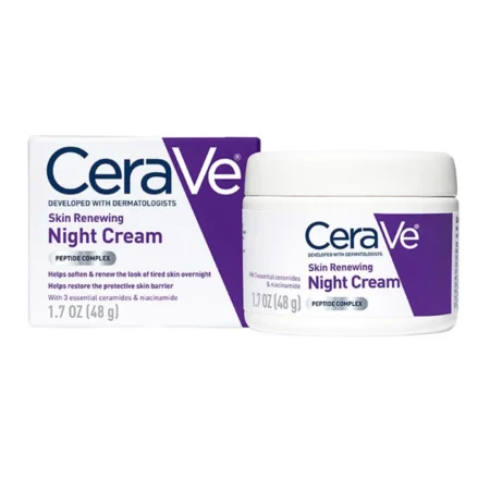 CeraVe Skin Renewing Night Cream with Peptides & Hyaluronic Acid – 48g - Pack of 2