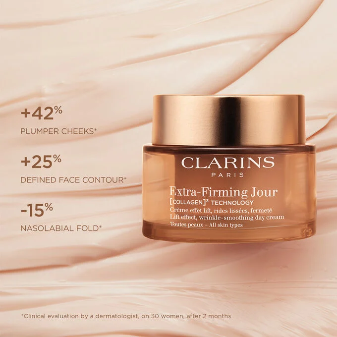 Clarins Extra Firming Day & Night 2x50ml for All Skin Types - Image 4